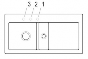 Villeroy & Boch Subway 60 flat, Farbe i4 Graphit, Classicline, Becken rechts oder Becken links