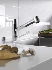 Dornbracht Eno Pull-Out Einhebelmischer mit Brausefunktion, Hochdruck, Platin gebrstet, 33875760-06