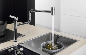 Dornbracht Tara Ultra Pivot Einhebelmischer, Hochdruck, Platin gebrstet, 33845875-06