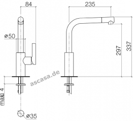 Dornbracht Elio Einhebelmischer, Hochdruck, Chrom, 33800790-00