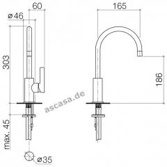 Dornbracht Tara Ultra Einhebelmischer, Bar Tap, Hochdruck, Chrom, 33805875-00