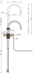 Quooker Nordic Round, PRO3-VAQ, verchromt glnzend, NSRCHRPRO3, 7 JAHRE GARANTIE