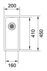 Franke Box BXX 110-16 / BXX 210-16 Einbausple - SlimTop, Druckknopf rund, 127.0374.673, 11139