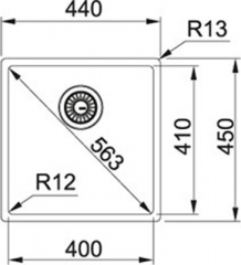 Franke Box BXX 110-40 Unterbaubausple, Stopfenventil, 122.0375.253, 11023