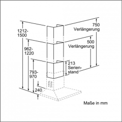 Neff Kaminverlngerung 750 mm Edelstahl  Z5904N5