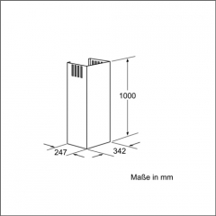 Neff Kaminverlngerung 1000 mm, Edelstahl  Z5906N1