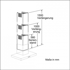 Neff Kaminverlngerung 1000 mm, Edelstahl  Z5906N1