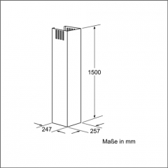 Neff Kaminverlngerung 1500 mm, Edelstahl  Z5915N0
