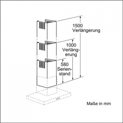 Neff Kaminverlngerung 1500 mm, Edelstahl  Z5915N0