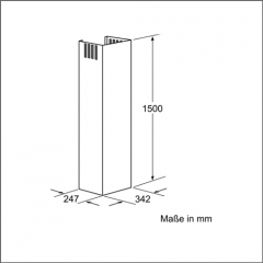 Neff Kaminverlngerung 1500 mm, Edelstahl  Z5916N1