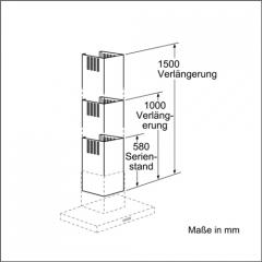 Neff Kaminverlngerung 1500 mm, Edelstahl  Z5916N1