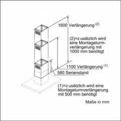 Neff Kaminverlngerung 1600 mm  Z5919N1