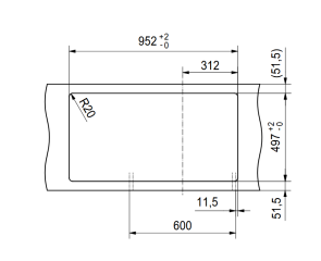Franke Hydros HDX 254 Einbausple - SlimTop, Druckknopfventil, 127.0378.733, 10036