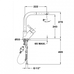 Teka MW EXT., Hochdruck, chrom, 3593802