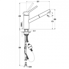 Teka VTK 978, Hochdruck, chrom, 249780200