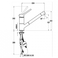 Teka AUK 978, Hochdruck, chrom, 509780200