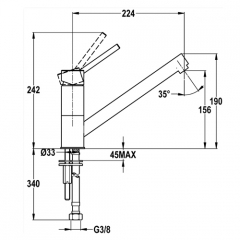 Teka AUK 913, Hochdruck, chrom, 509130200