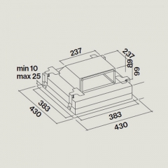 Falmec Umluftbox Carbon.Zeo fr Deckenlfter, 101637