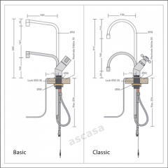 Quooker Flex, COMBI, Edelstahl massiv, 22XRVS, 7 JAHRE GARANTIE