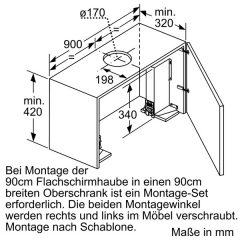 Neff Z54TM90X0, Montage-Set fr 90cm Oberschrank