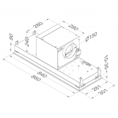 Novy Lfterbaustein Pure Line 821,Oberflche Lack wei, mit 5 Jahren Garantie