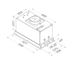 Novy Inox Lfterbaustein 828, Edelstahl, mit 5 Jahren Garantie