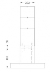 Novy Pro'line 7241 Inselhaube, Edelstahl, 100cm, mit 5 Jahren Garantie