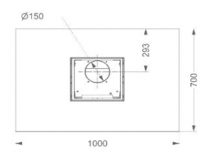 Novy Pro'line 7241 Inselhaube, Edelstahl, 100cm, mit 5 Jahren Garantie