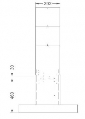 Novy Pro'line 7256 Inselhaube Extern, Edelstahl, 120cm, mit 5 Jahren Garantie