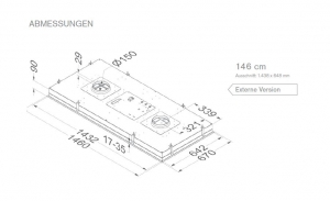 Novy Maxi-Pure'line 856 Deckenhaube Extern, Lack wei Oberflche, mit 5 Jahren Garantie