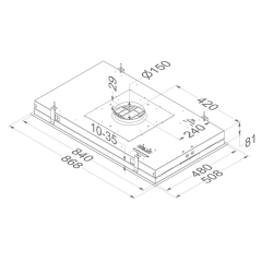 Novy Pure'line 6835 Deckenhaube Extern, Edelstahl Oberflche, mit 5 Jahren Garantie