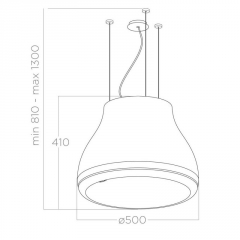 Elica Shining PELTROX/F/50 Inselhaube, Peltrox, PRF0120497A. Mit 5 Jahren Garantie!