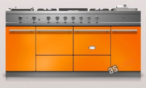 Lacanche Cluny 1800 Modern, Kochstation, 180,5 cm, Farbe Mandarine, mit 5 Jahren Garantie!