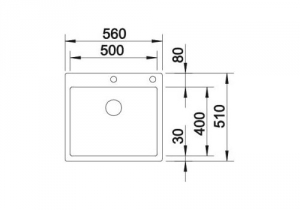 Blanco Claron 500-IF/A, Steelart, InFino Ablauf, 521633