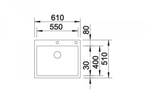 Blanco Claron 550-IF/A, Steelart, InFino Ablauf, 521639