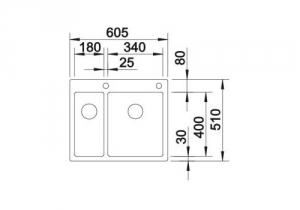 Blanco Claron 340/180-IF/A, Steelart, InFino Ablauf, 521647