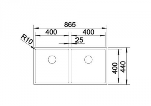 Blanco Claron 400/400-IF, Steelart, InFino Ablauf, 521617