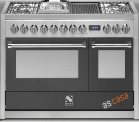 Steel Genesi 120, Rangecooker, 120 cm, Multifunktion, Farbe Anthrazit, G12FF-6MAN, mit 5 Jahren Garantie!