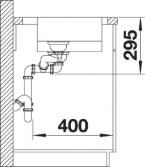 Blanco Divon II 6 S-IF, Becken links, InFino Ablauf, 521661