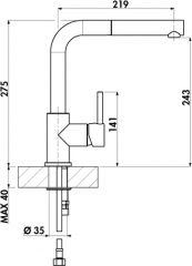 Naber Gramix 2 Hochdruck-Armatur,concrete, 1100416