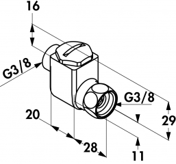 Naber  Schmutzfilter, 3/8, chrom 5031005