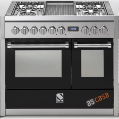 Steel Genesi 100, Rangecooker, 100 cm, Multifunktion, Farbe Schwarz, G10FF-4MBA, mit 5 Jahren Garantie!