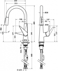 hansgrohe Talis S 200, chrom, Hochdruck, Schlauchbrause 5026112