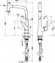 hansgrohe Talis Select S 360, edelstahlfinish, Hochdruck, 5026117