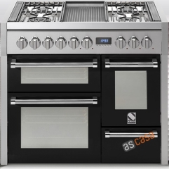 Steel Genesi 100, Rangecooker, 100 cm, Multifunktion, 3 fen, Farbe Schwarz, G10FFF-6WBA, mit 5 Jahren Garantie!