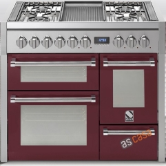 Steel Genesi 100, Rangecooker, 100 cm, Multifunktion, 3 fen, Farbe Bordeauxrot, G10FFF-6WBR, mit 5 Jahren Garantie!