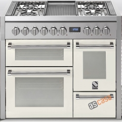 Steel Genesi 100, Rangecooker, 100 cm, Multifunktion, 3 fen, Farbe Nuvola, G10FFF-6WNA, mit 5 Jahren Garantie!