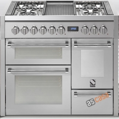 Steel Genesi 100, Rangecooker, 100 cm, Multifunktion, 3 fen, Farbe Edelstahl, G10FFF-6WSS, mit 5 Jahren Garantie!