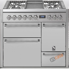 Steel Genesi 100, Rangecooker, 100 cm, Multifunktion, 3 fen, Farbe Edelstahl, G10FFF-D-6WSS, mit 5 Jahren Garantie!