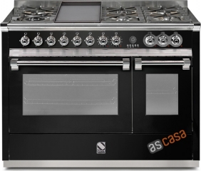 Steel Ascot 120, Rangecooker, 120 cm, Multifunktion, Farbe Schwarz, A12FF-6MBA , mit 5 Jahren Garantie!